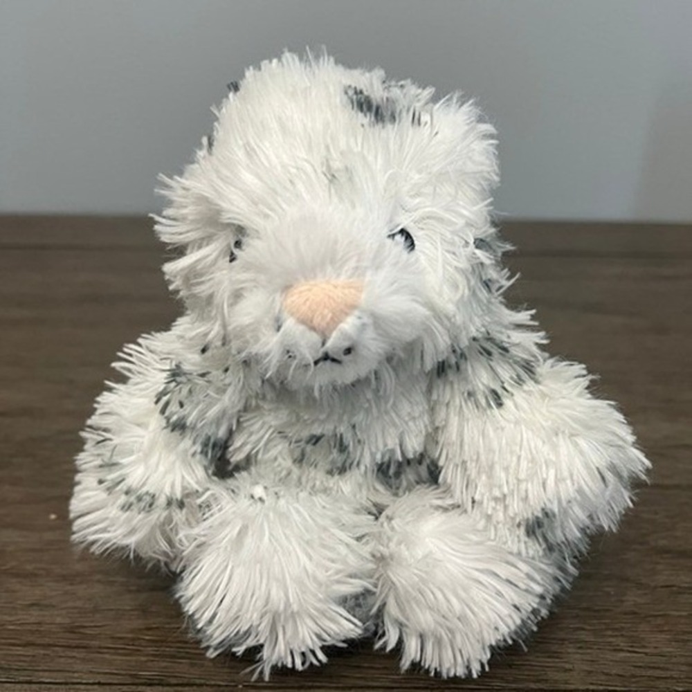 Headstart Re-Softables Snow Leopard Plush 6" Recycled Plastic White Grey Spotted
